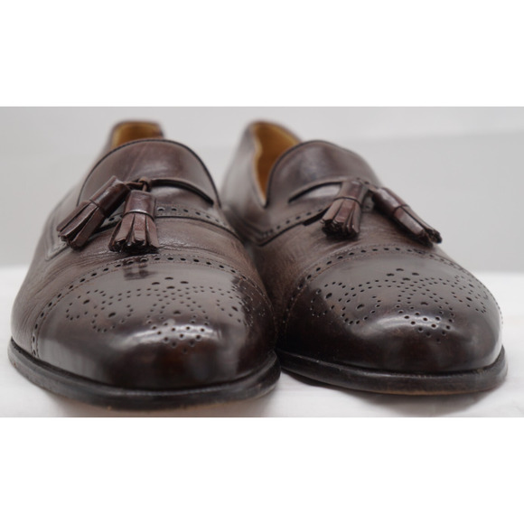 Mezlan Havana Tassel Loafers Men's Dark Brown Leather Size 10.5 - Picture 4 of 10